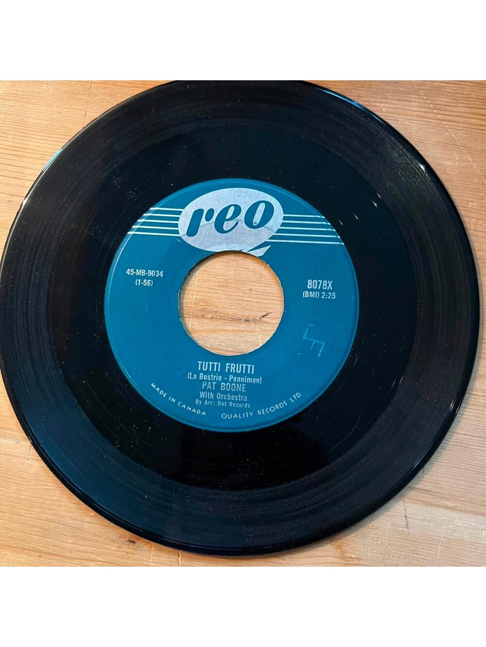 Pat Boone with Orchestra - Tutti Frutti/I'll be Home 45rpm VG+ R11
